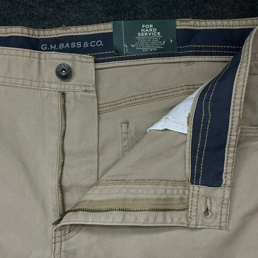 G.H. Bass For Hard Service Groundwork Mens Stretch 5-Pocket Pants 40x30 Tan NWT